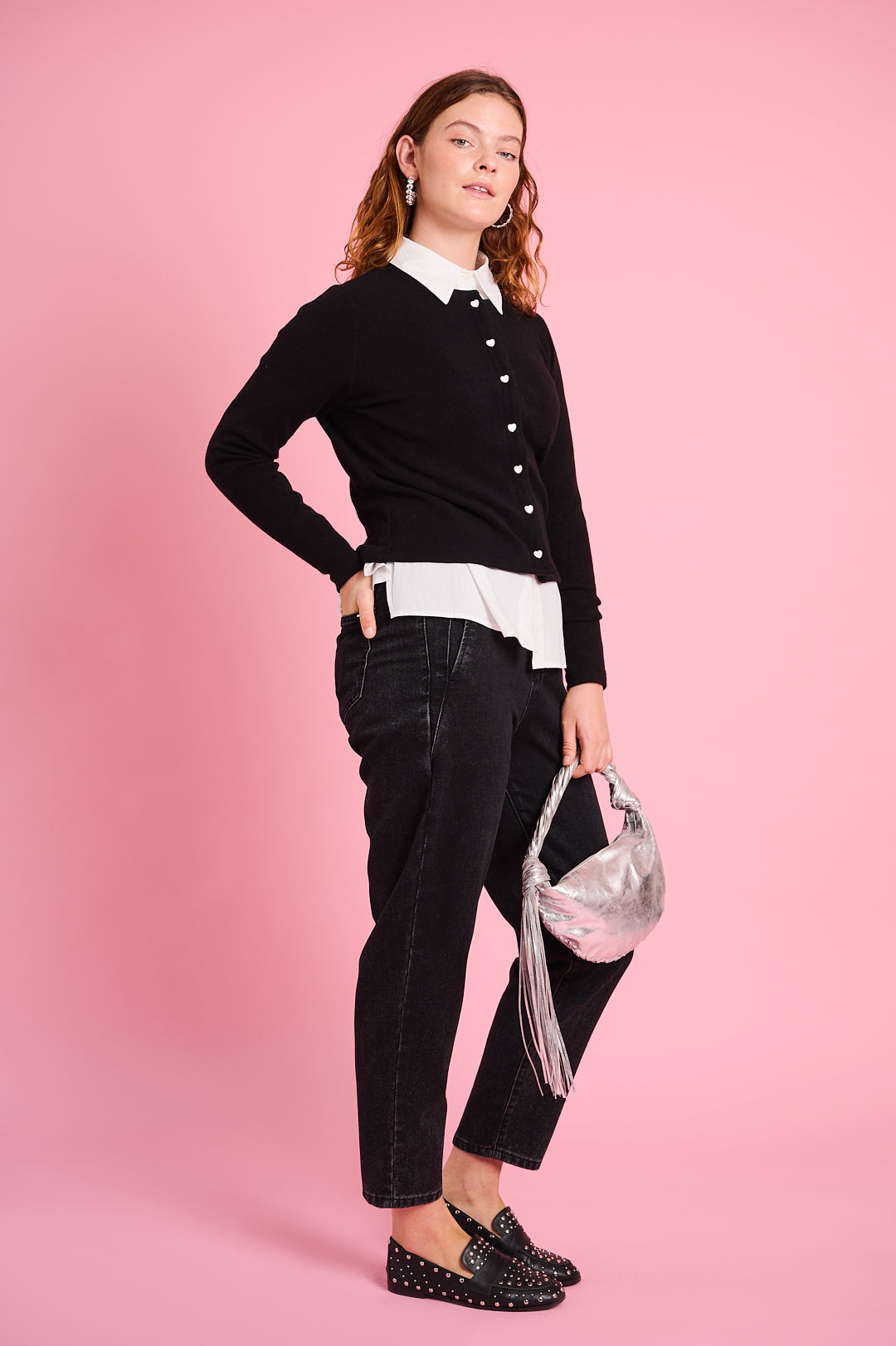 Heart-Button Signature Cardigan