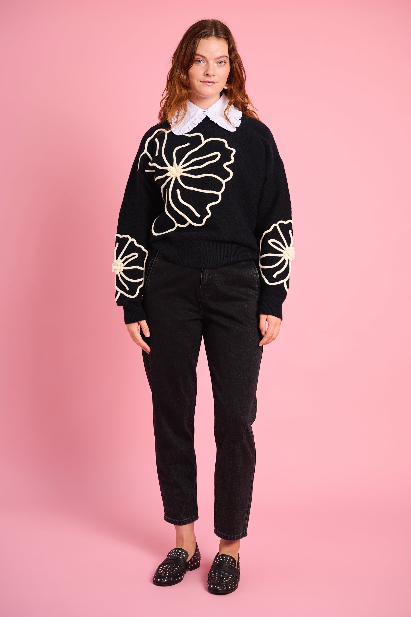 Signature Crewneck Embroidered Sweater