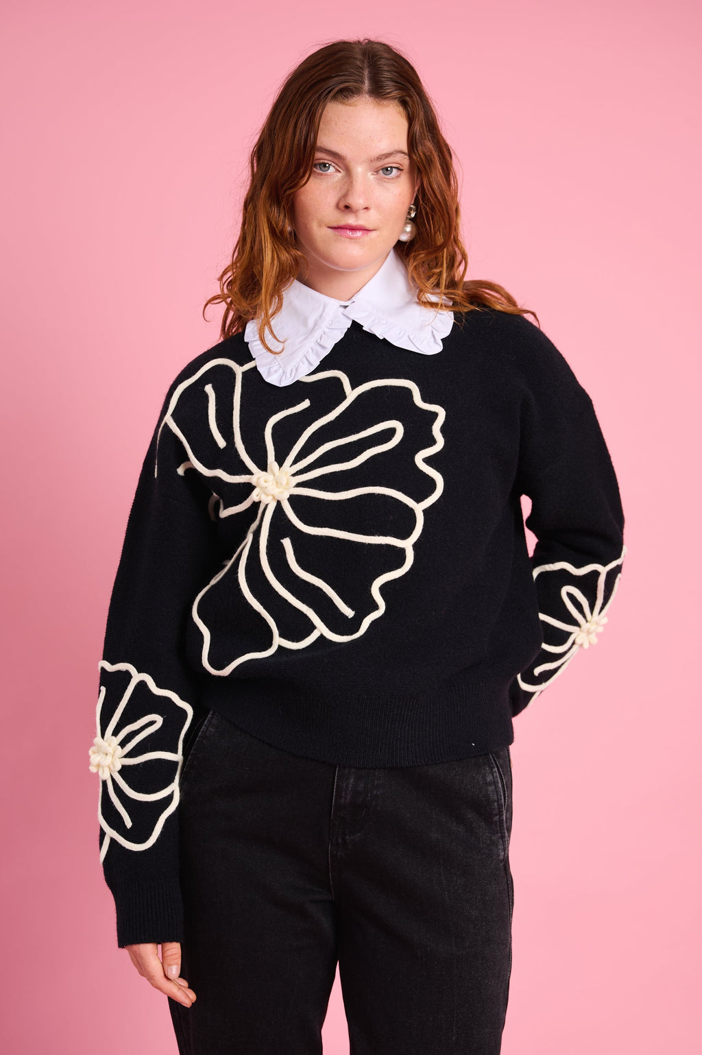 Signature Crewneck Embroidered Sweater