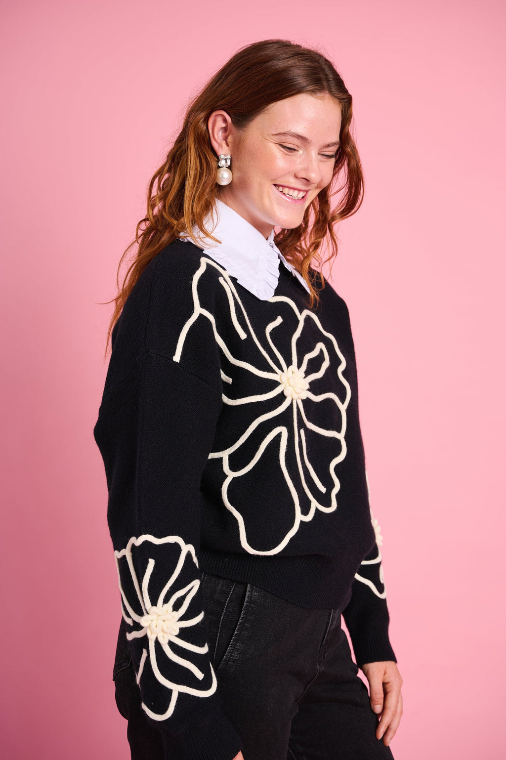 Signature Crewneck Embroidered Sweater