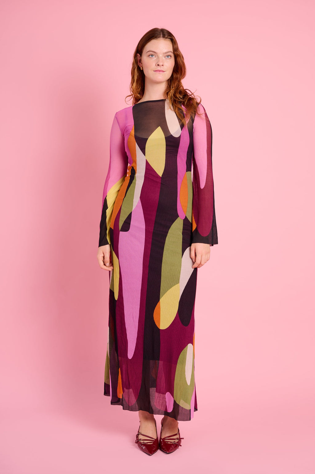 Sheer Fire Maxi Dress