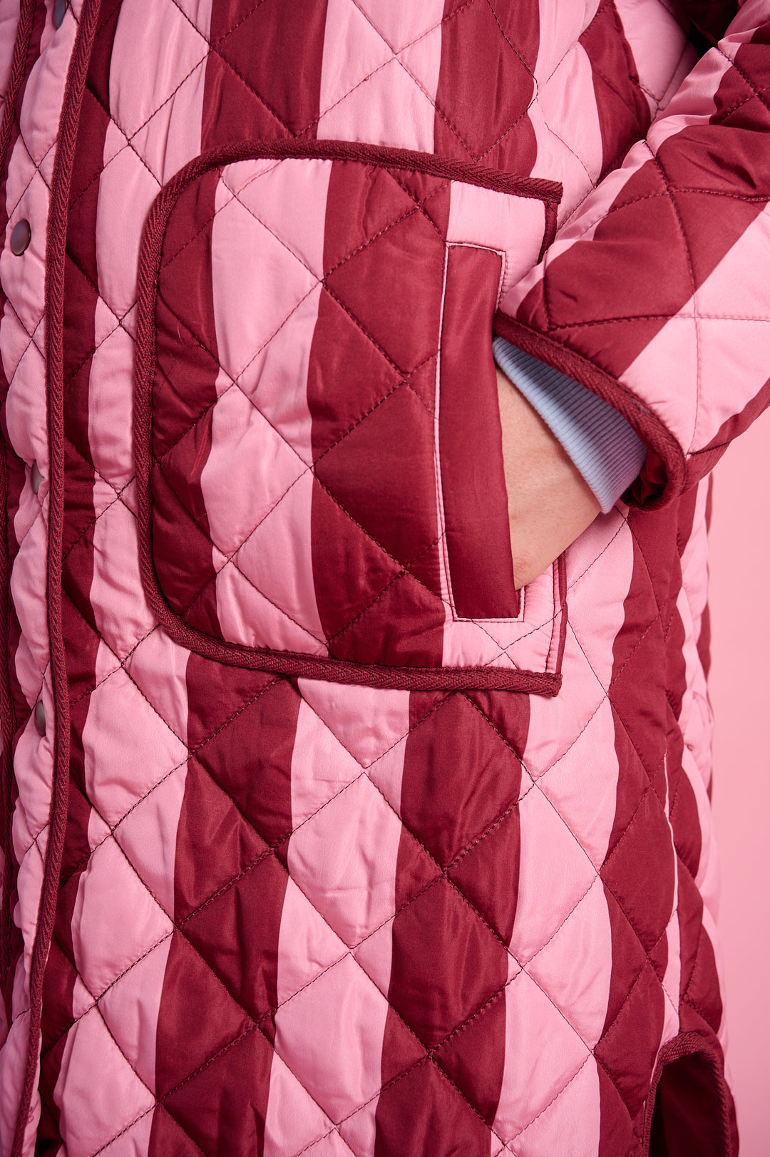 Pink Quilted Rebel Stripe