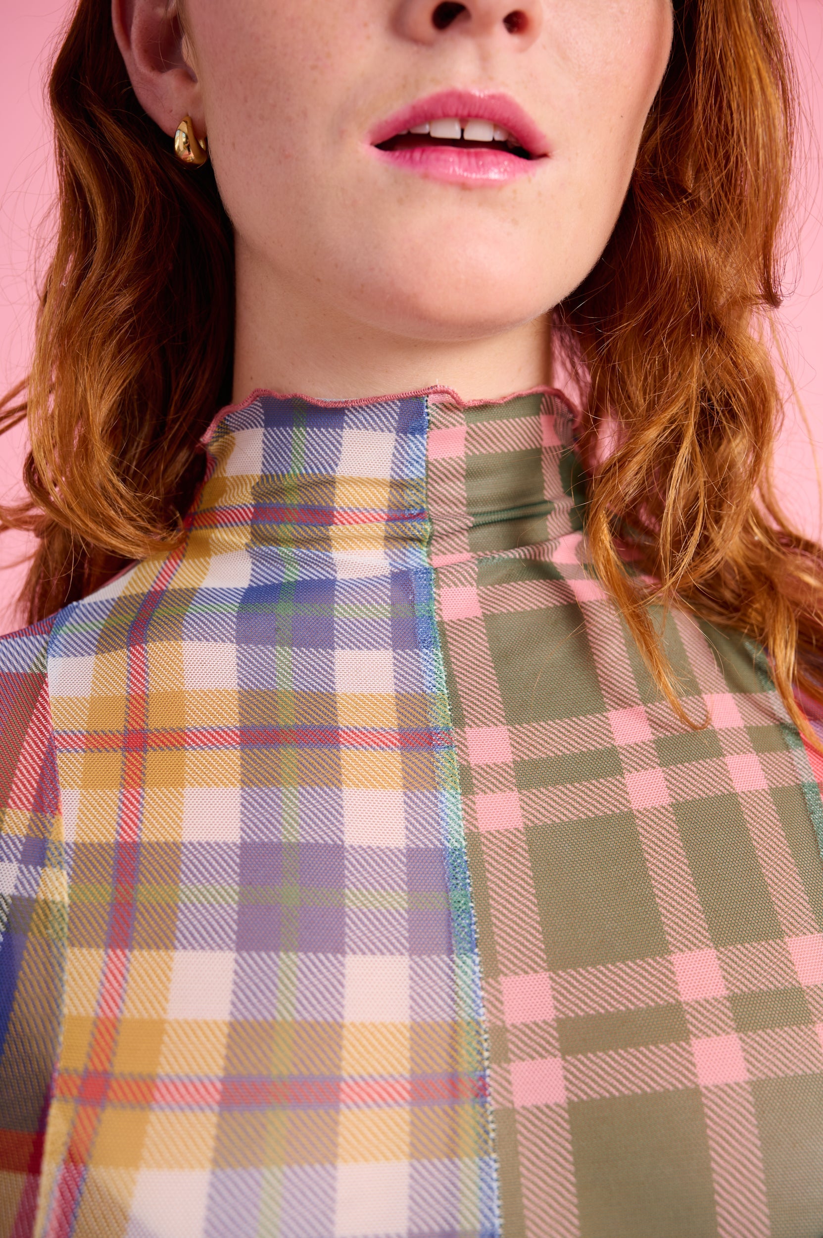 Cozy Check Wrap Dress