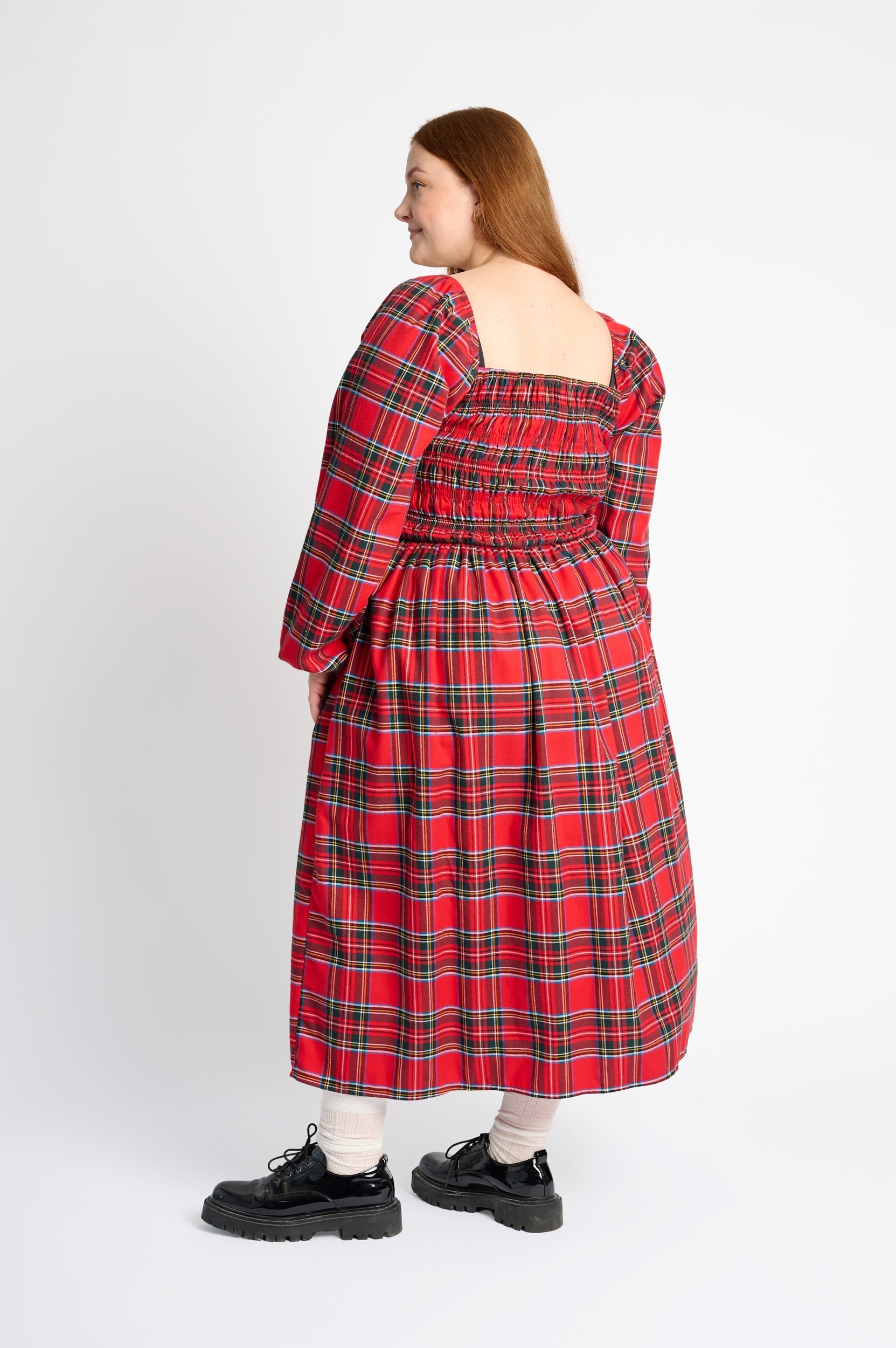 Scarlet Tartan Twirl Dress
