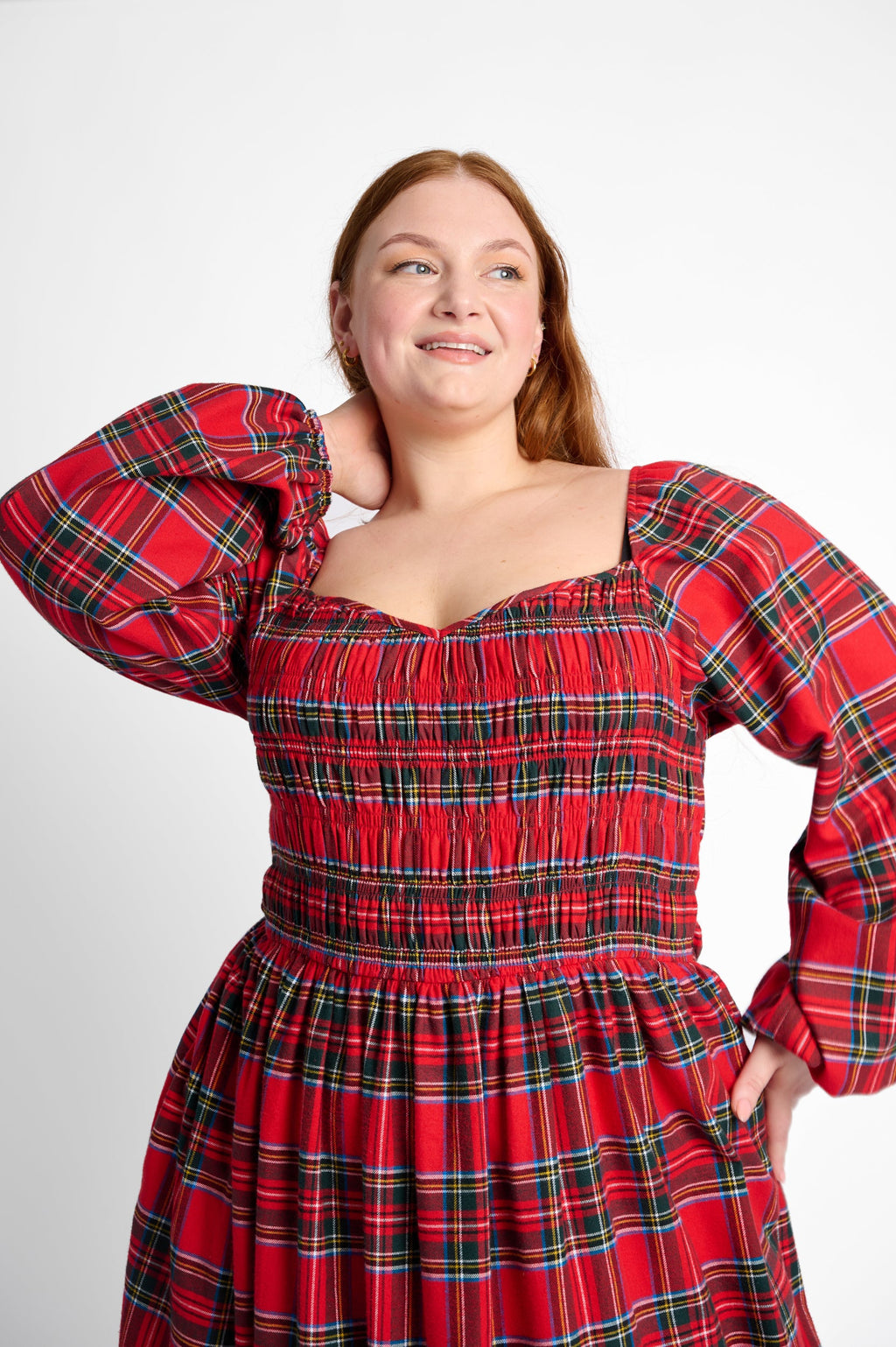 Scarlet Tartan Twirl Dress