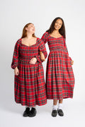 Scarlet Tartan Twirl Dress