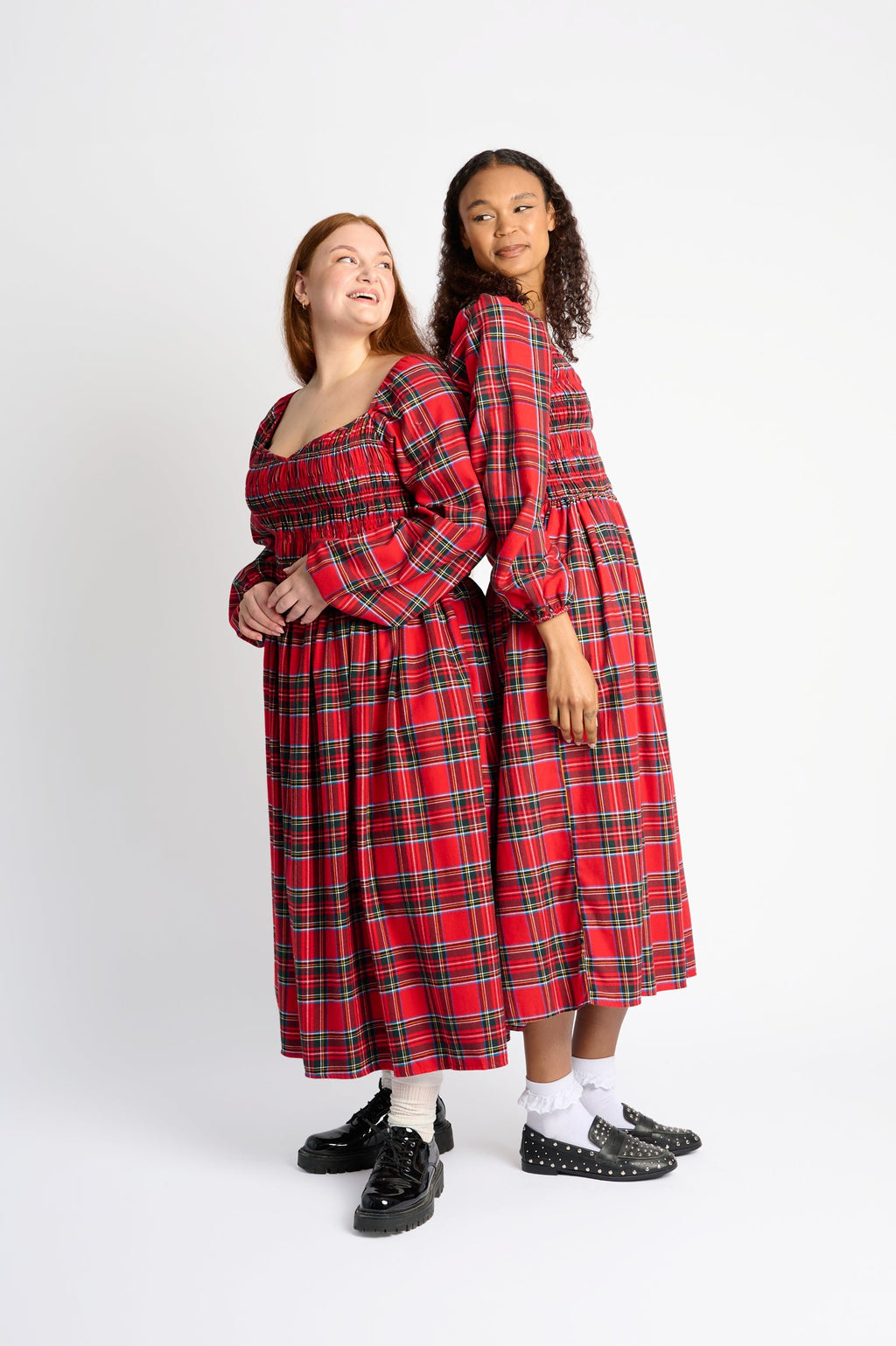 Scarlet Tartan Twirl Dress