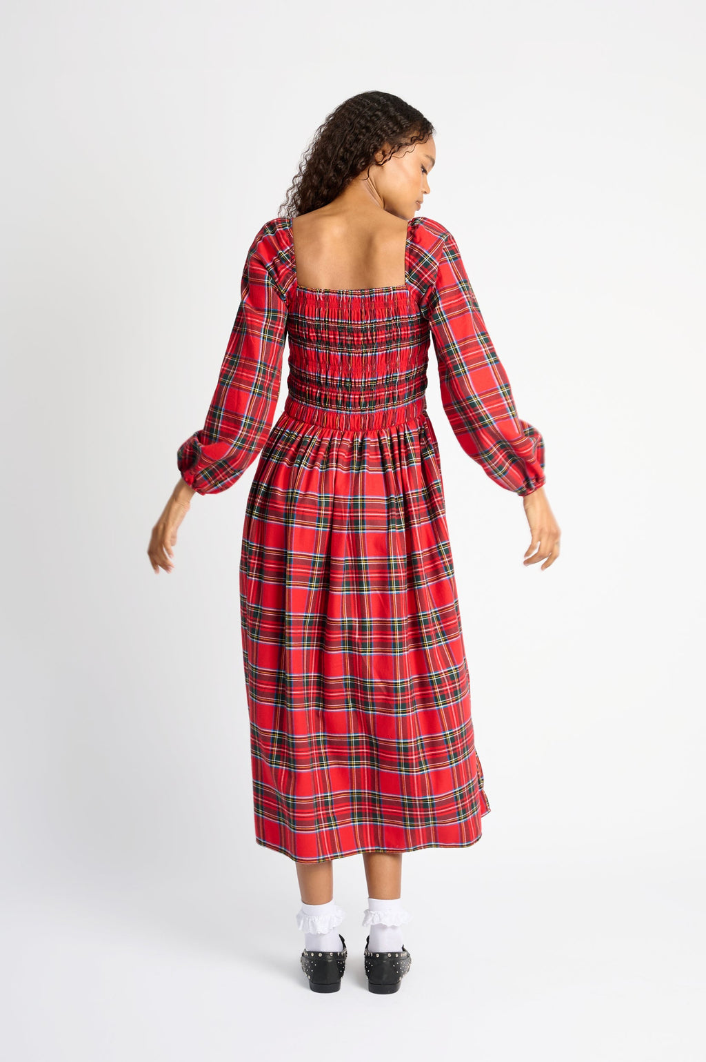 Scarlet Tartan Twirl Dress