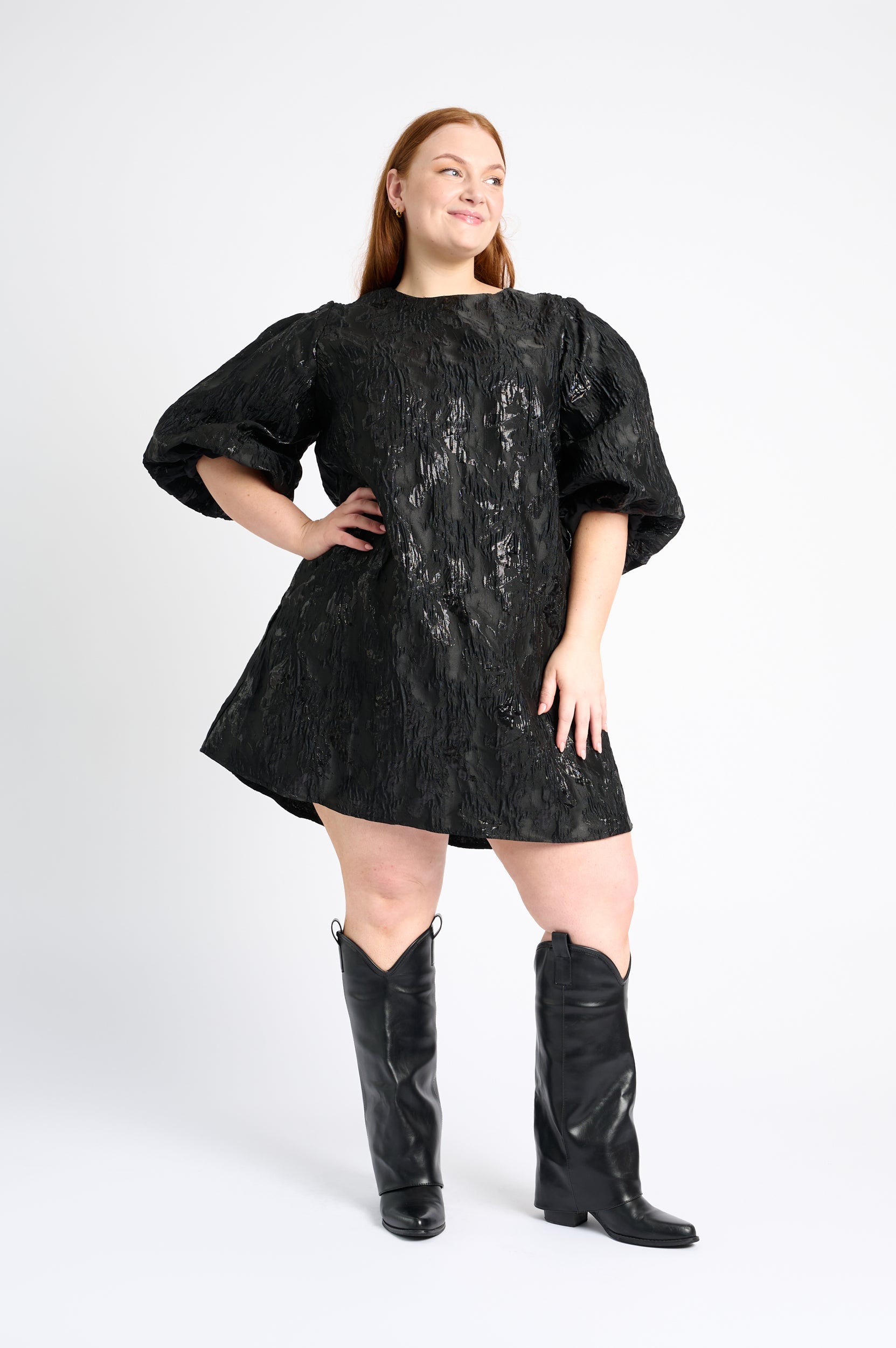 Black Bubble Statement Dress