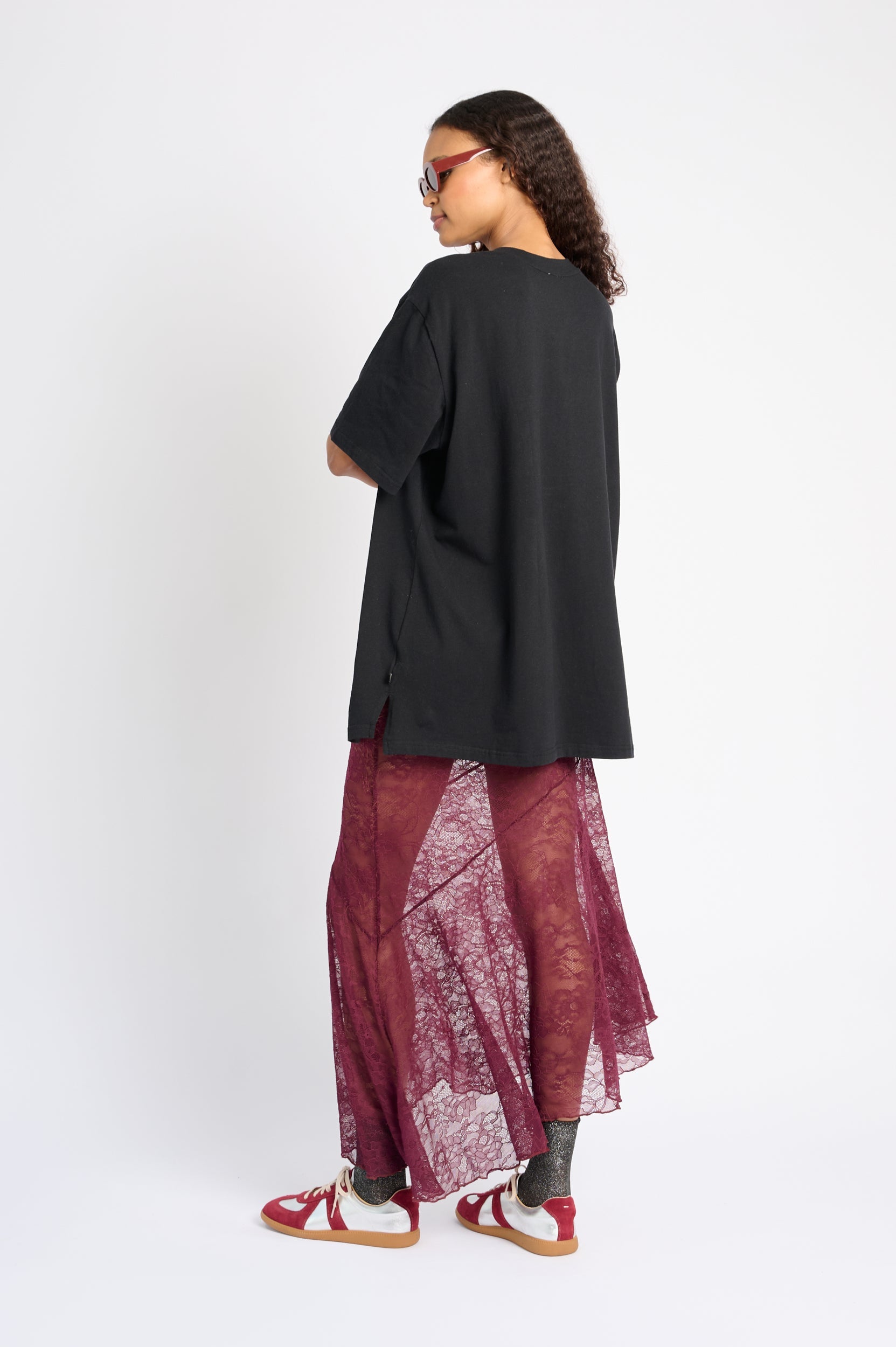 Stretch-Lace Noir Skirt