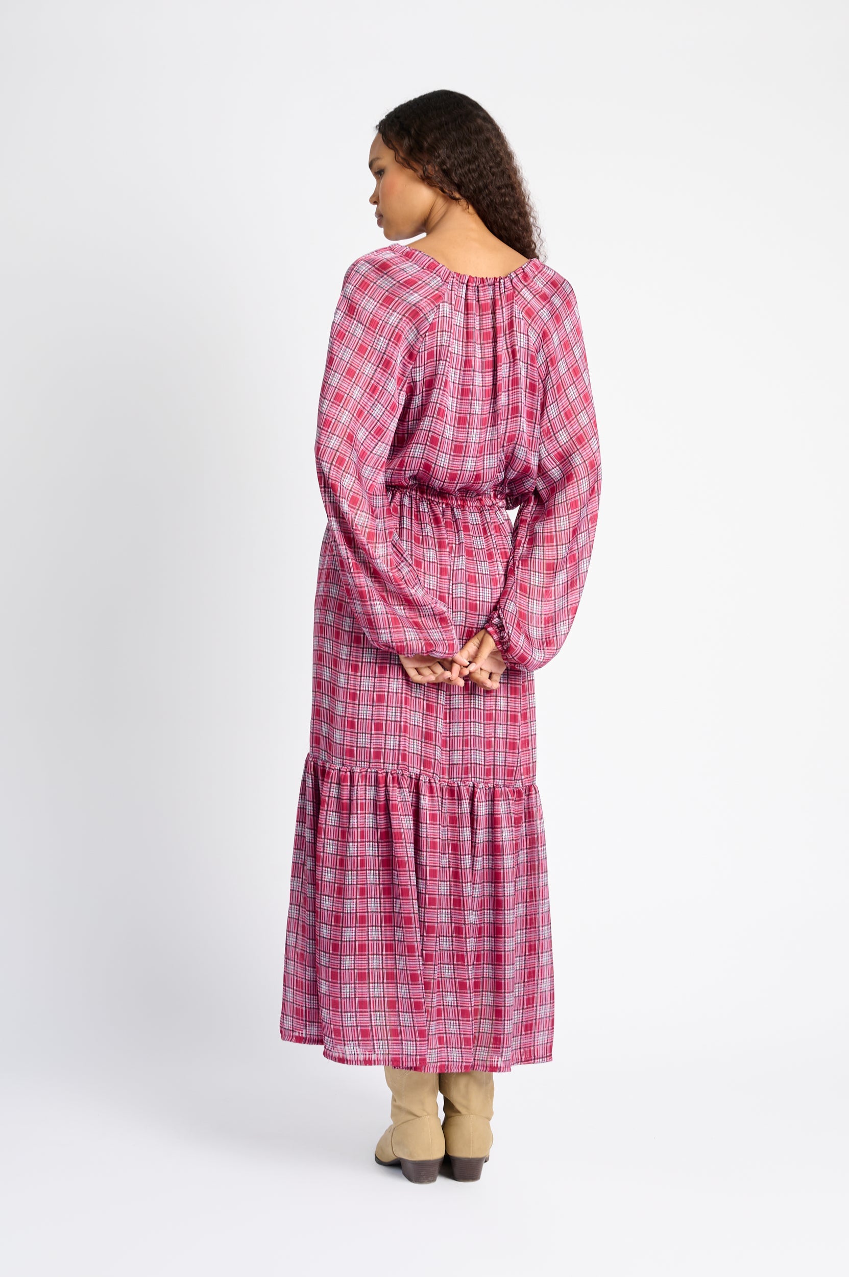 Pink Check Charm Dress
