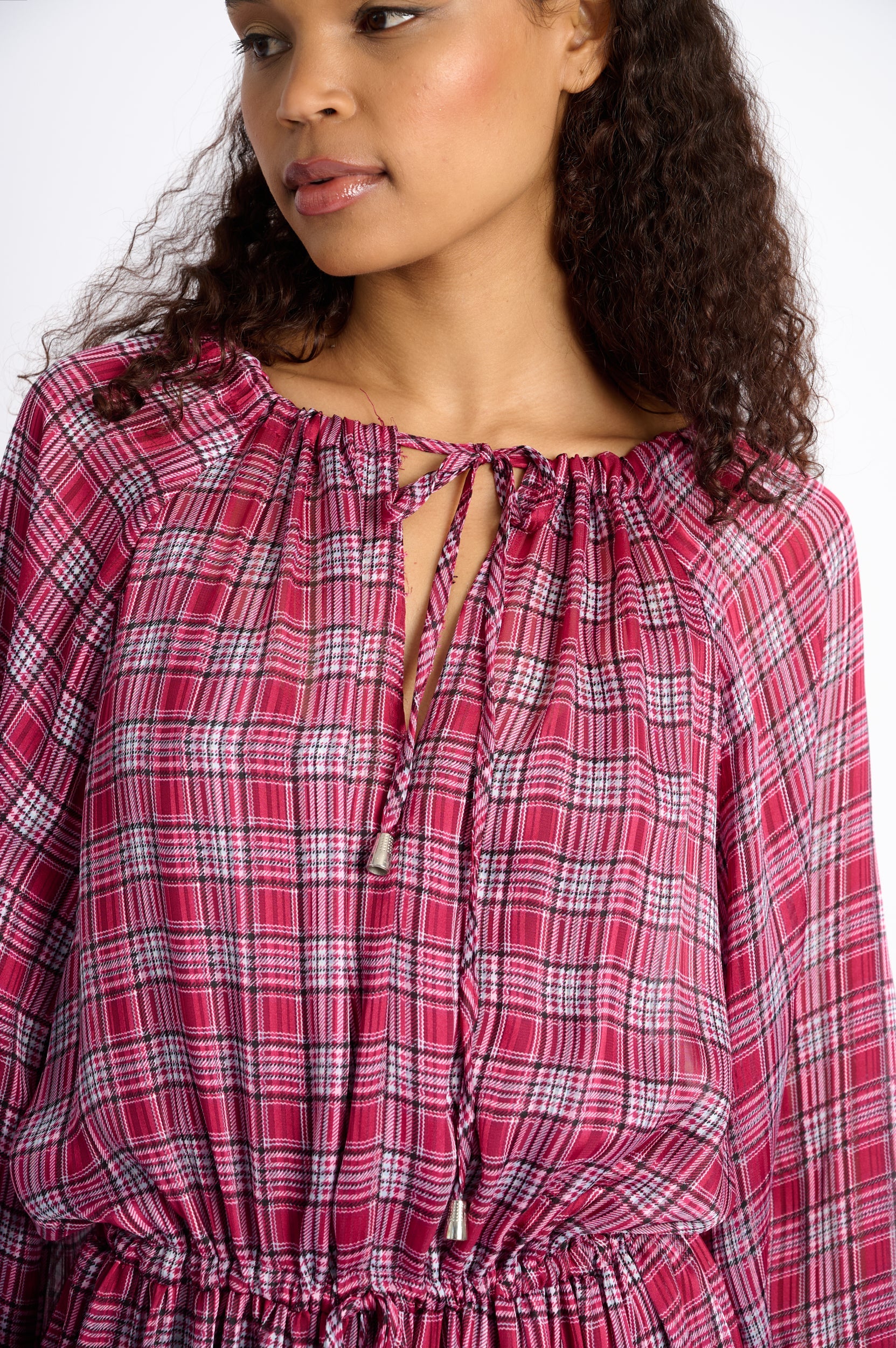 Pink Check Charm Dress