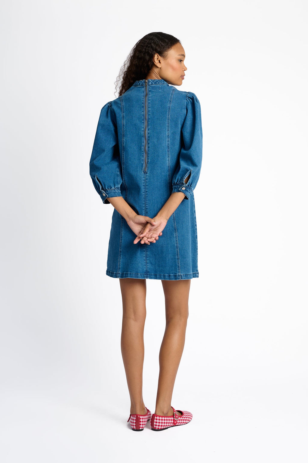 Classic A-Line Denim Dress