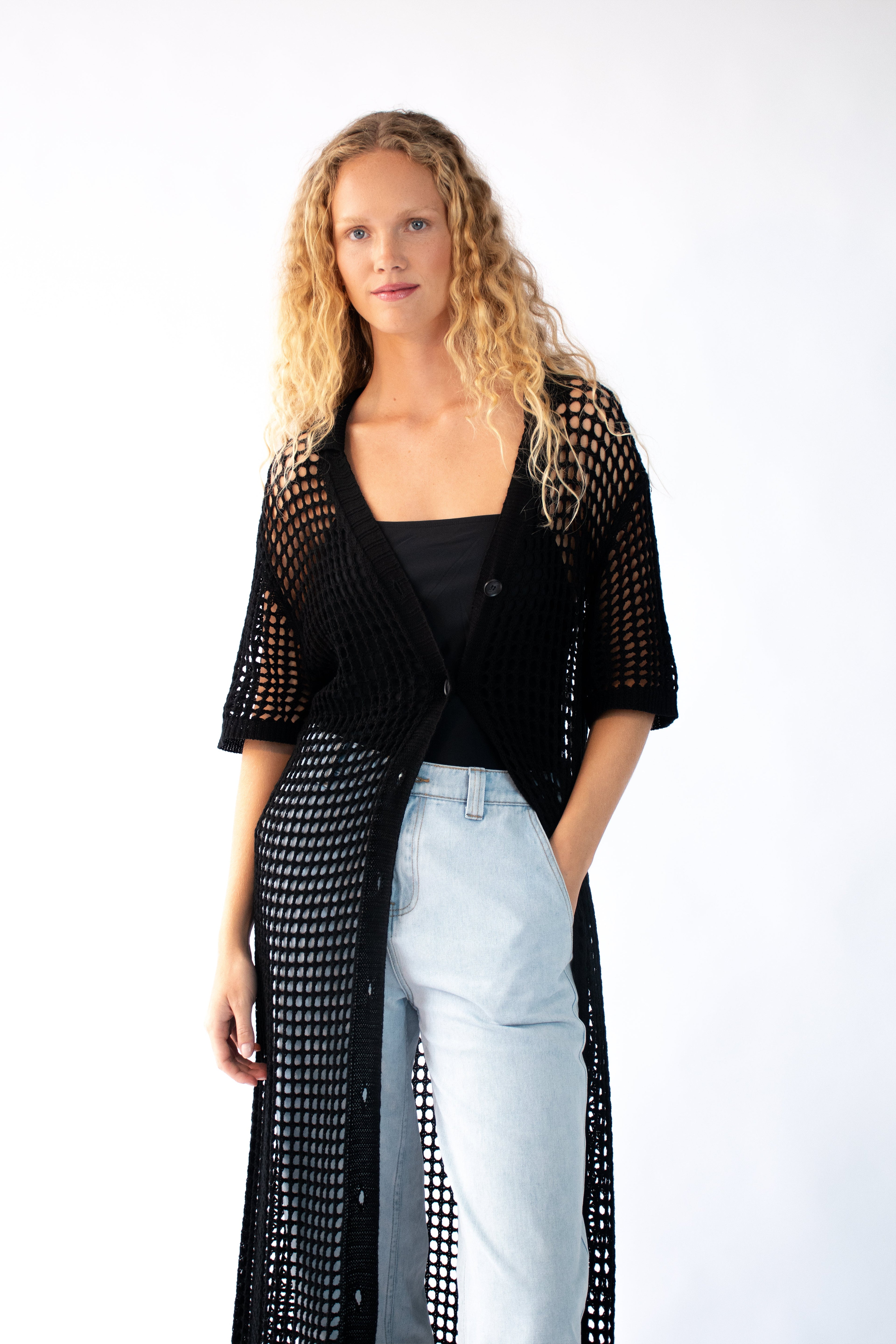 All-Season Essential Black Cardigan